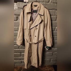 Hill & Archer Men's Beige Trench Coat 46R NWT